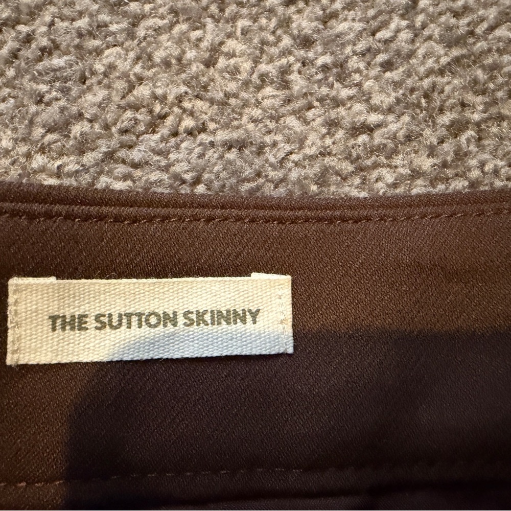 Loft curvy brown skinny dress pants - Picture 4 of 7